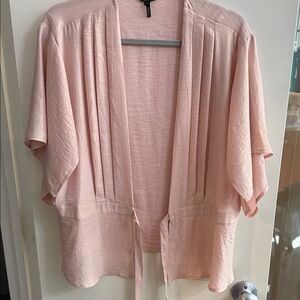 Buffalo David Bitton Pale Pink Open Front Kimono Cardigan